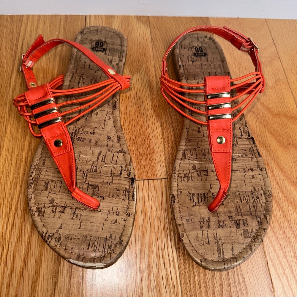 Women's Bright Orange Sandals size 10